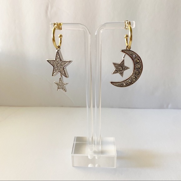 🤩🤩Celine 🤩🤩  Gold and Silver Dangle Drop Earrings - Picture 3 of 8